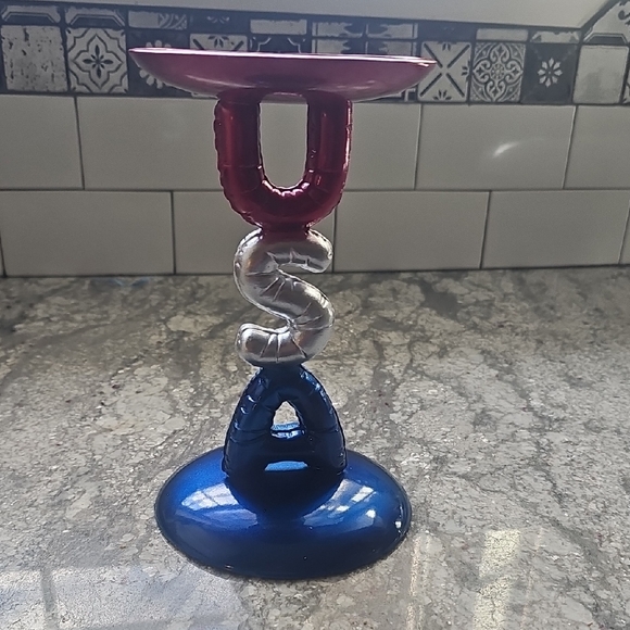 Bath & Body Works Red, Silver, and Blue USA Candle Holder - Picture 5 of 5